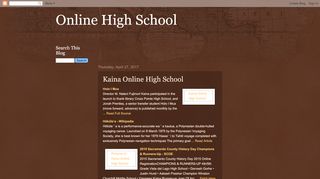 
                            1. Kaina Online High School