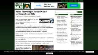 
                            11. Kairos Technologies Review: Cloud-services & Ponzi ROIs