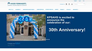 
                            8. Kaiser Permanente School of Allied Health Sciences: Front Page
