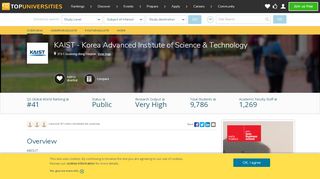 
                            9. KAIST - Korea Advanced Institute of ... | Top Universities