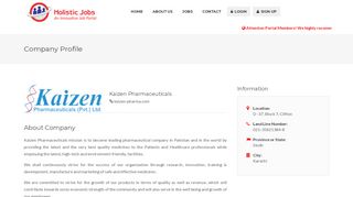 
                            6. Kaizen Pharmaceuticals at Holistic Jobs