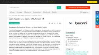 
                            3. kajomi launcht neue kajomi MAIL Version 4.1 - kajomi GmbH ...
