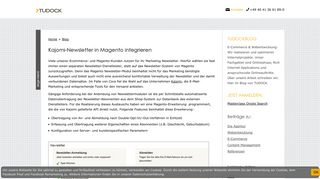 
                            10. Kajomi-Newsletter in Magento integrieren | TUDOCKBLOG