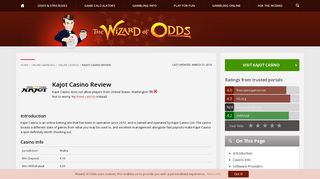 
                            11. Kajot Casino is Rated 4.2 out of 5 in 2019 ▷ 2 Bonuses - Wizard of Odds