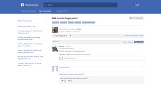 
                            8. Kak uznaiu login parol | Facebook Help Community | Facebook