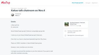 
                            11. Kakao talk chatroom on Nov.4 | Meetup