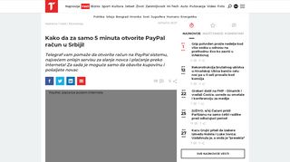 
                            13. Kako da za samo 5 minuta otvorite PayPal račun u Srbiji! | Telegraf ...