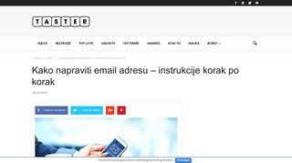 
                            11. Kako napraviti email adresu – instrukcije korak po korak | Taster