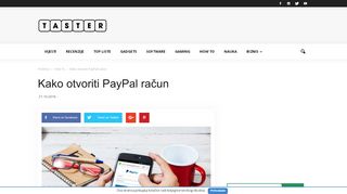 
                            9. Kako otvoriti PayPal račun | Taster