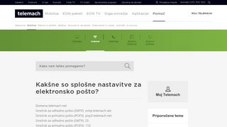 
                            3. Kakšne so splošne nastavitve za elektronsko pošto? | Telemach