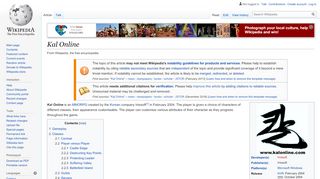 
                            10. Kal Online - Wikipedia