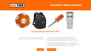 
                            6. Kal Tire [Personal Purchases] Branded Merchandise | Account Login