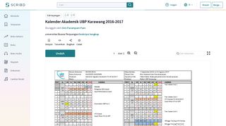 
                            12. Kalender Akademik UBP Karawang 2016-2017 - Scribd