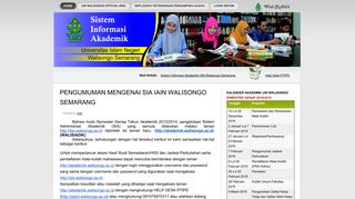 
                            3. Kalender Akademik UIN Walisongo - akademik walisongo