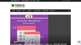 
                            6. Kalender Akademik Unsri Tahun 2018/2019 | Kinerja