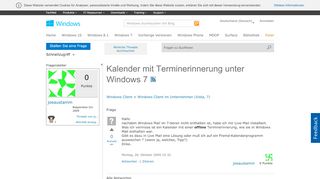 
                            2. Kalender mit Terminerinnerung unter Windows 7 - Microsoft