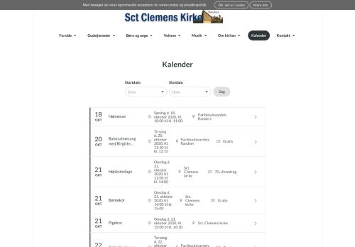 
                            8. Kalender | Sct. Clemens Kirke