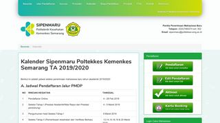 
                            12. Kalender | Sipenmaru Poltekkes Kemenkes Semarang