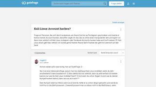 
                            7. Kali Linux Account hacken? (Computer) - Gutefrage