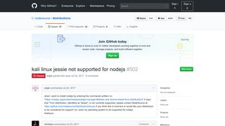 
                            10. kali linux jessie not supported for nodejs · Issue #502 · nodesource ...