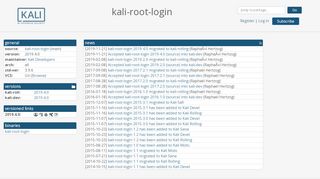 
                            5. Kali Linux Package Tracker - kali-root-login