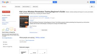 
                            12. Kali Linux Wireless Penetration Testing Beginner's Guide: Master ...