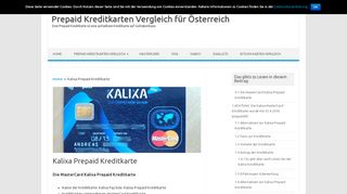 
                            8. Kalixa Prepaid Kreditkarte - Prepaid Kreditkarten Vergleich für ...