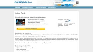 
                            6. Kalixa Prepaid MasterCard - Kreditkarten.net