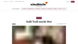 
                            4. Kalli Troll macht Mut - Schwäbische - Schwäbische Zeitung