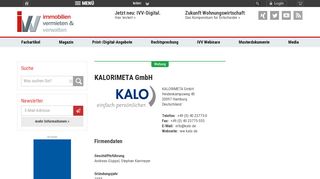 
                            11. KALORIMETA GmbH | IVV immobilien vermieten & verwalten