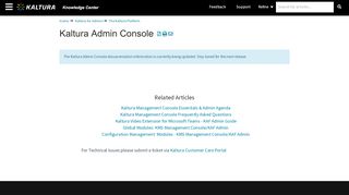 
                            7. Kaltura Admin Console User Manual | Knowledge Center