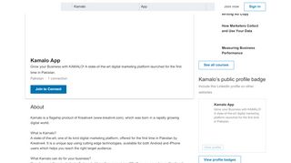 
                            3. Kamalo App - Pakistan | Professional Profile | LinkedIn