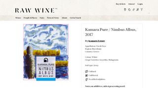 
                            11. Kamara Pure / Nimbus Albus - Raw Wine