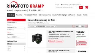 
                            10. Kameras - SLR, Ringfoto Kramp