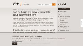 
                            5. Kan du bruge din private NemID til selvbetjening på Virk - Virk | Indberet
