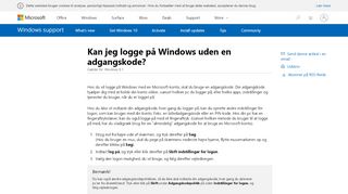 
                            3. Kan jeg logge på Windows uden en adgangskode? - Windows Hjælp
