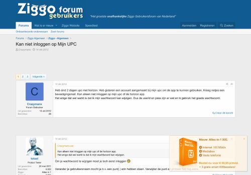 
                            8. Kan niet inloggen op Mijn UPC | Ziggo Gebruikersforum