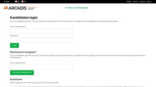 
                            13. Kandidaten login - ARCADIS Belgium