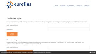 
                            6. Kandidaten login - Eurofins Nederland