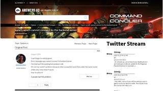 
                            5. kane's wrath cannot connect to the backend server - Answer HQ