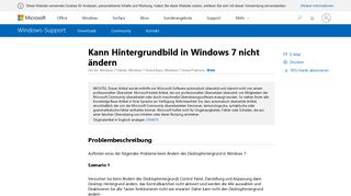 
                            7. Kann Hintergrundbild in Windows 7 nicht ändern - Microsoft Support