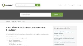 
                            10. Kann ich den SMTP-Server von One.com benutzen? – Hilfe | One.com