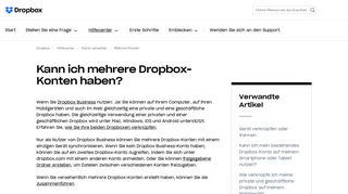 
                            11. Kann ich mehrere Dropbox-Konten haben? – Dropbox-Hilfe