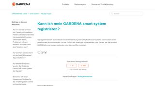 
                            3. Kann ich mein GARDENA smart system registrieren? – GARDENA ...