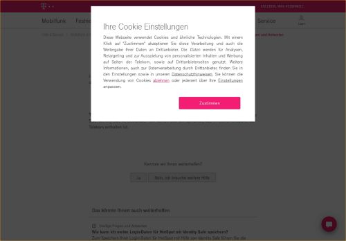 
                            7. Kann ich meine Login-Daten für HotSpot speichern? - Telekom