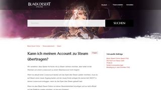 
                            2. Kann ich meinen Account zu Steam übertragen? – Black Desert Online