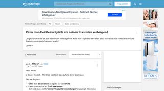 
                            10. Kann man bei Steam Spiele vor seinen Freunden verbergen? (PC ...