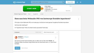 
                            11. Kann man beim Webmailer PRO von hosteurope Kontakte importieren ...