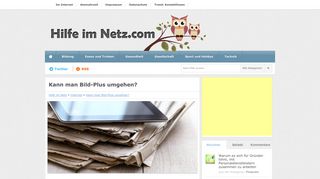 
                            4. Kann man Bild-Plus umgehen? » Hilfe im Netz