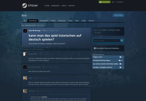 
                            7. kann man das spiel inzwischen auf deutsch spielen? :: Eco General ...